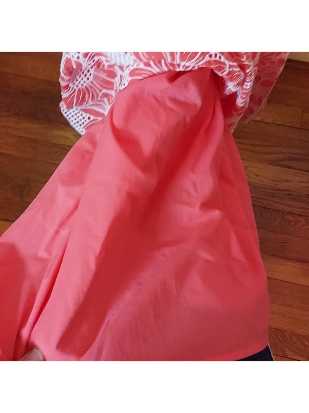 Milly Breanna Tournesol Eyelet Dress Coral - Picture 12 of 16